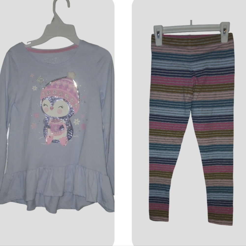 Cynthia Rowley Girl Outfit Light Blue and Pink Garment Size 8